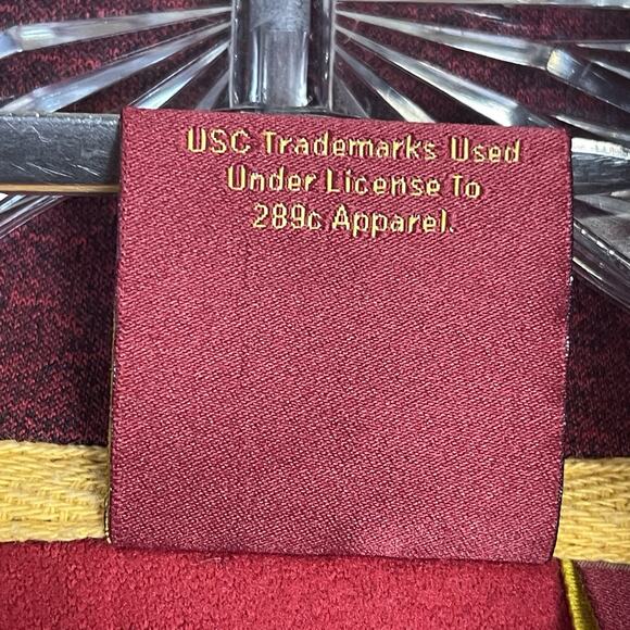 USC Pullover Mens 4XLT Red 1/4 Zip Mock Neck Pockets USC Trojans University Logo - Picture 9 of 12